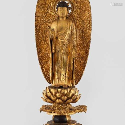 Bouddha, Japon, époque Meiji (1868-1912) Représenté debout s...