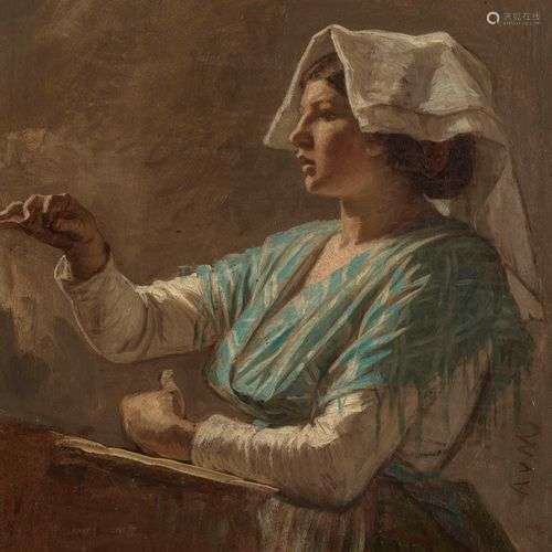 Alfred van Muyden (1860-1936) Etude pour la prise de tabac, ...