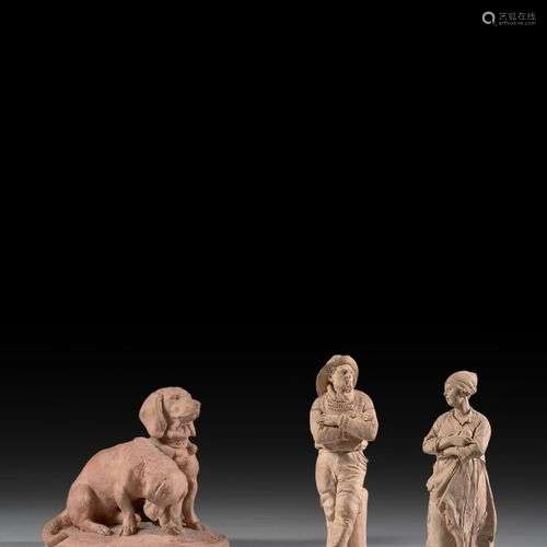 Emmanuel FREMIET Paris, 1824 - 1910Chiens bassets (Ravageot ...