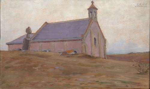 André Paul LEROUX 1870 - 1950La chapelle Saint Clément à Qui...