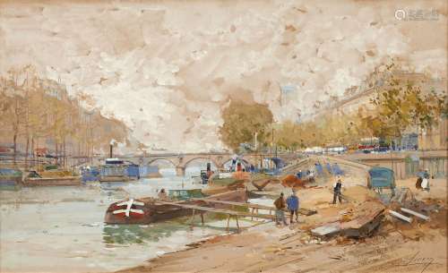 Eugène GALIEN-LALOUE Paris, 1854 - Chérence, 1941La Seine à ...