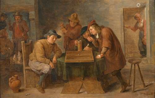 Ecole flamande du XVIIIe siècle Suiveur de David Teniers II,...