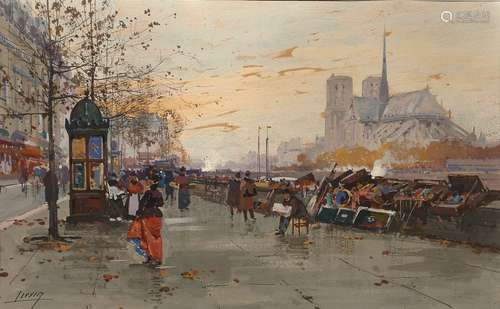 Eugène GALIEN-LALOUE Paris, 1854 - Chérence, 1941Vue des qua...