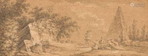 Charles ESCHARD Caen, 1748 - Paris, 1810Halte de personnages...