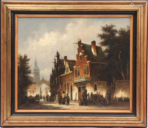 Cityscape after an old master