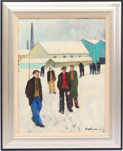 Cort Jacobsen (1911-1967) Men in winter