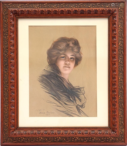 Lithograph in frame after a work