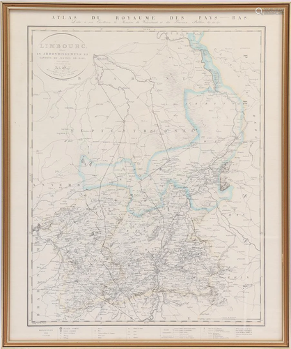 Topographical map in frame