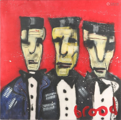 Oil painting after Herman Brood