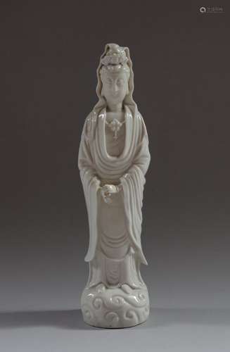 CHINE Grande figurine en porcelaine dit 