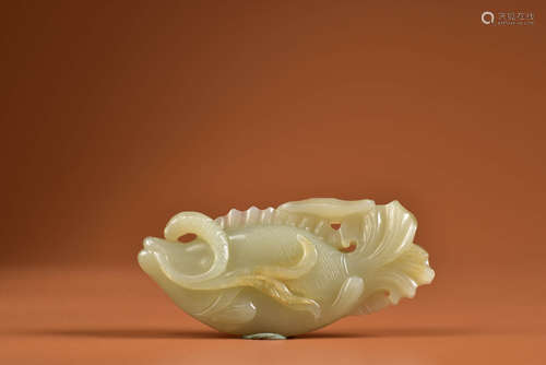 A HETIAN JADE CARVING OF CARP