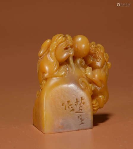 A TIANHUANG STONE SEAL BY LAI CHUSHENG