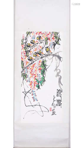 CHEN DAYU, SPRING PAPER PAINTING SCROLL