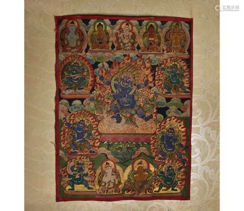 A THANGKA OF MAHAKALA