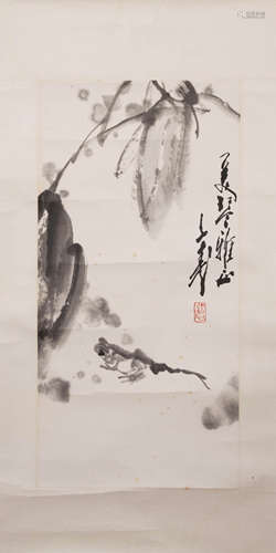 WANG ZIWU, FROG PAPER PAINTING