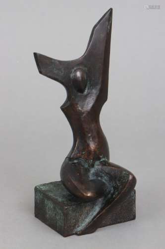 AXEL RICHTER (*1960) Bronzefigur ¨Abstrakte sitzende Figur¨ ...