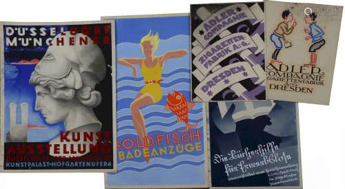 5 Plakatentwürfe der 1930er Jahre