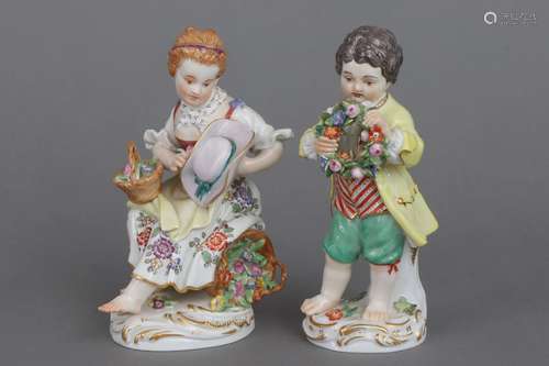 Paar MEISSEN Porzellanfiguren ¨Gärtnerkinder¨