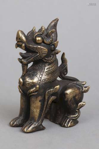Bronzefigur eines Tempelwächters ¨Drachenhund¨