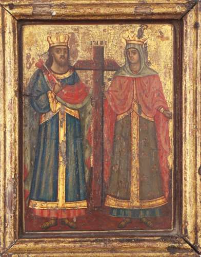 Griechische Ikone ¨Heiliger Konstantin und Heilige Helena¨