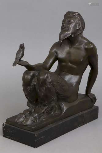 WALTER SCHULZE-THEWIS (1872–nach 1920) Bronzefigur ¨Faun mit...