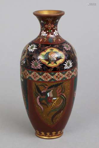 Japanische Cloisonne Vase der Meiji-Periode