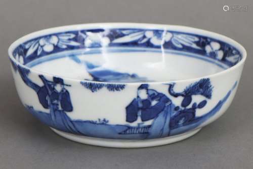 Chinesisches Porzellan-Schälchen mit Blaumalerei