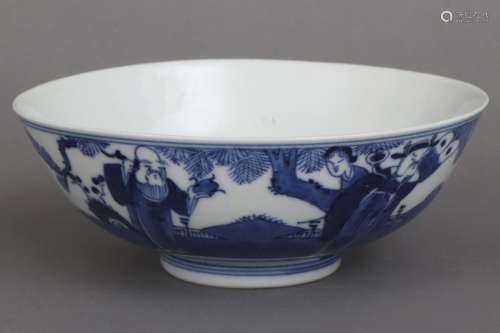 Chinesische Porzellanschale mit Blaumalerei