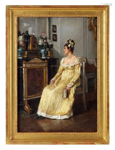 尤金·勒鲁（1833 ～1905） 约1860年 优雅的人 布面油画