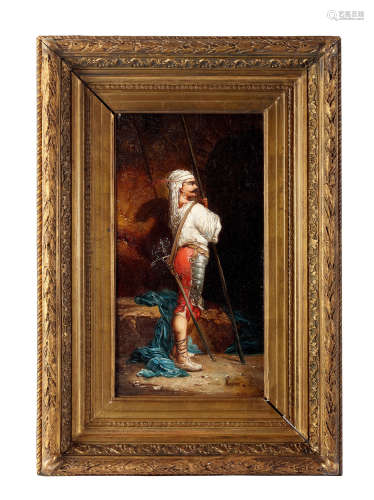 安东尼·雷尼耶（1835～1909） 19世纪 士兵像之二 布面油画
