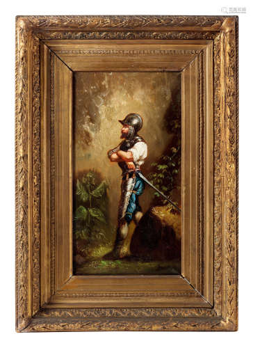 安东尼·雷尼耶（1835～1909） 19世纪 士兵像之一 布面油画