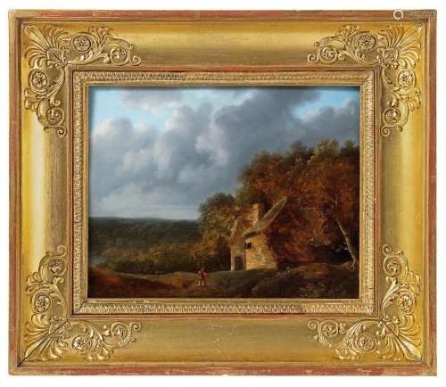 拉扎尔·布吕昂代（1755～1804） 约1800年 农家风景 木板油画