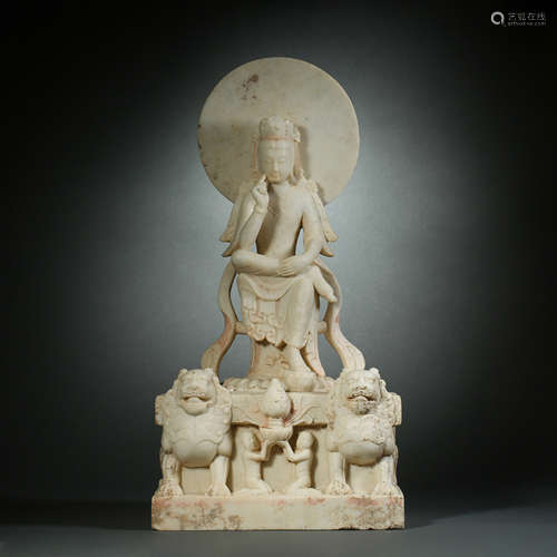 Northern Qi, White Marble Avalokitesvara Statue