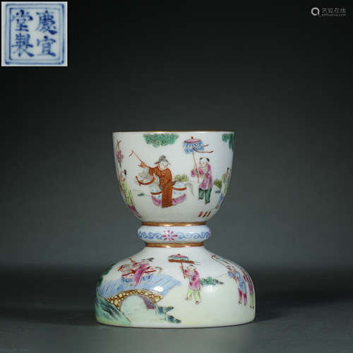 Qing Dynasty,Famille Rose Characters Cup