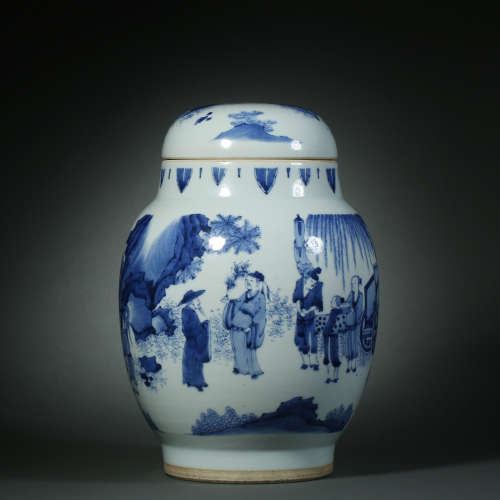 Ming Dynasty,Blue and White Lotus Seed Pot