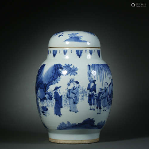 Ming Dynasty,Blue and White Lotus Seed Pot