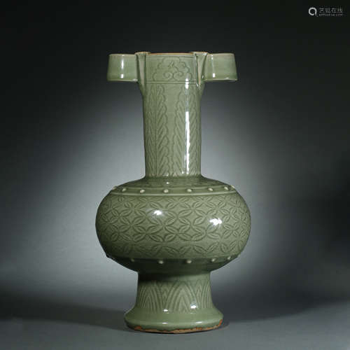 Song Dynasty,Longquan Kiln Double-Eared Bottle