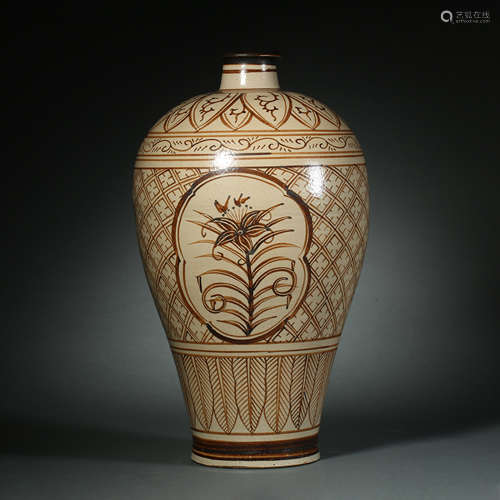 Song Dynasty,Jizhou Kiln Prunus Vase