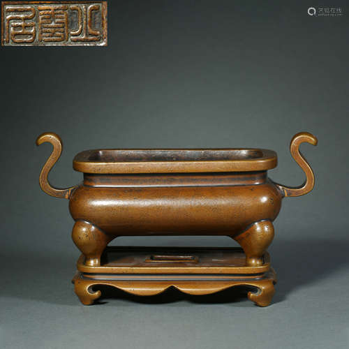 Ming Dynasty,Copper Incense Burner