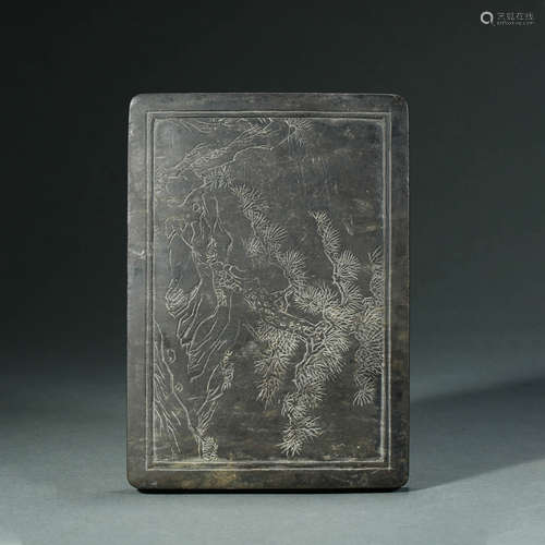 Qing Dynasty,Black Stone Inkstone