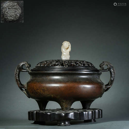 Ming Dynasty,Copper Incense Burner