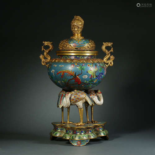 Qing Dynasty,Choisonne Incense Burner