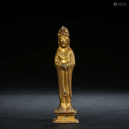 Liao Dynasty,Bronze Gilt Buddha Statue