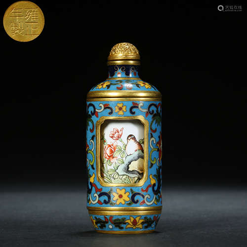 Qing Dynasty,Choisonne Enamel Snuff Bottle