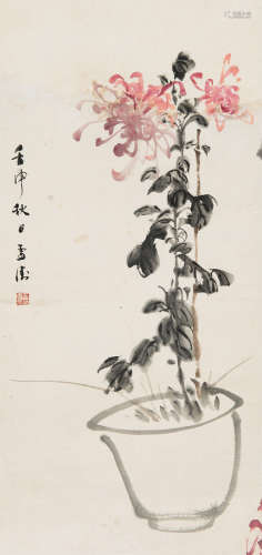 王雪涛（1903～1982） 秋菊 立轴 设色纸本