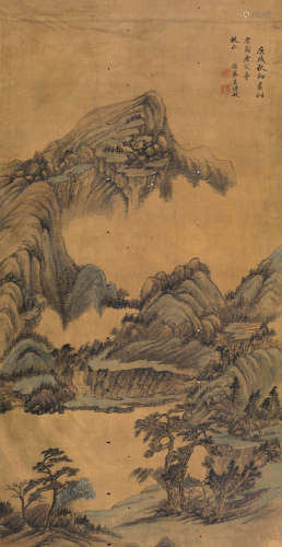 王时敏（1592～1680）（款） 山水 立轴 水墨绢本