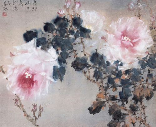 杨善深（1913～2004） 牡丹花开 镜心 设色纸本