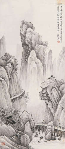 冯超然（1882～1954） 山水 立轴 设色纸本