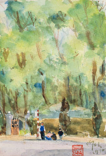 吴作人（1908～1997） 风景 镜心 设色纸本