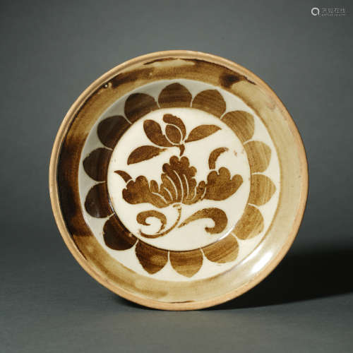 Song Dynasty,Ding Kiln Flower Pattern Plate